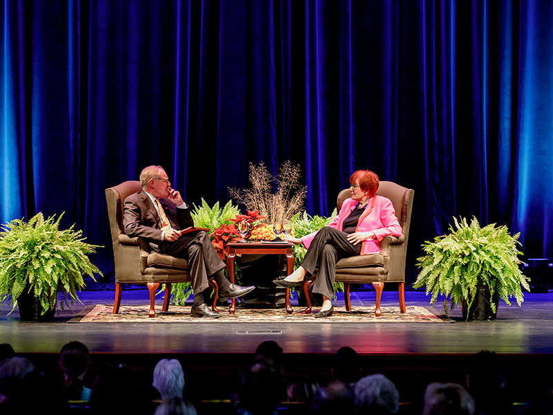 burns hargis interviews celia sandys, winston churchill's granddaughter