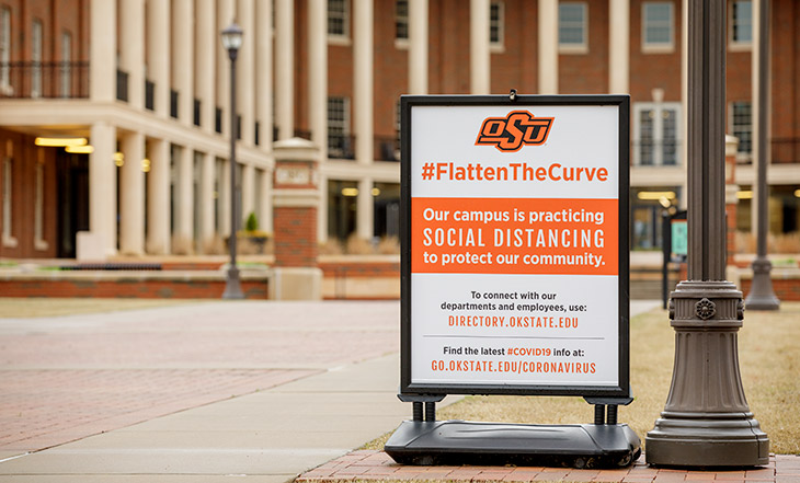 Flatten the curve a frame, empty campus