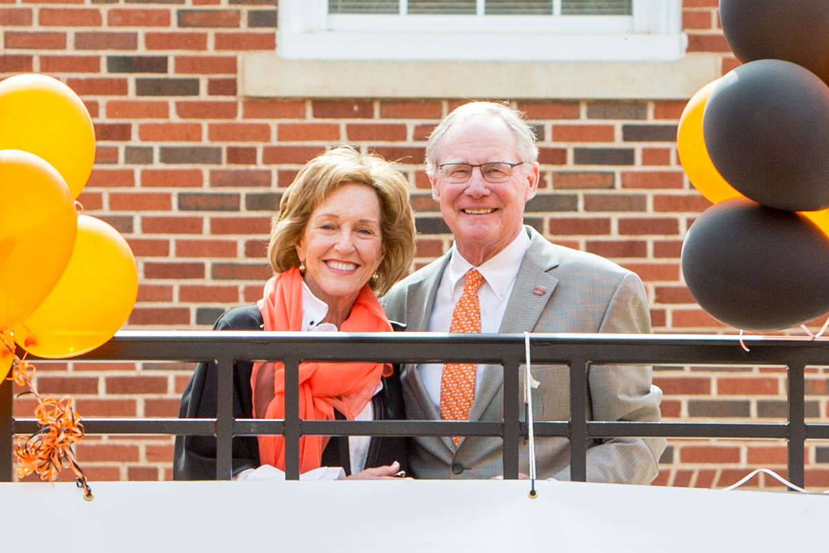 Ann and Burns during their 10 year work anniversary celebration