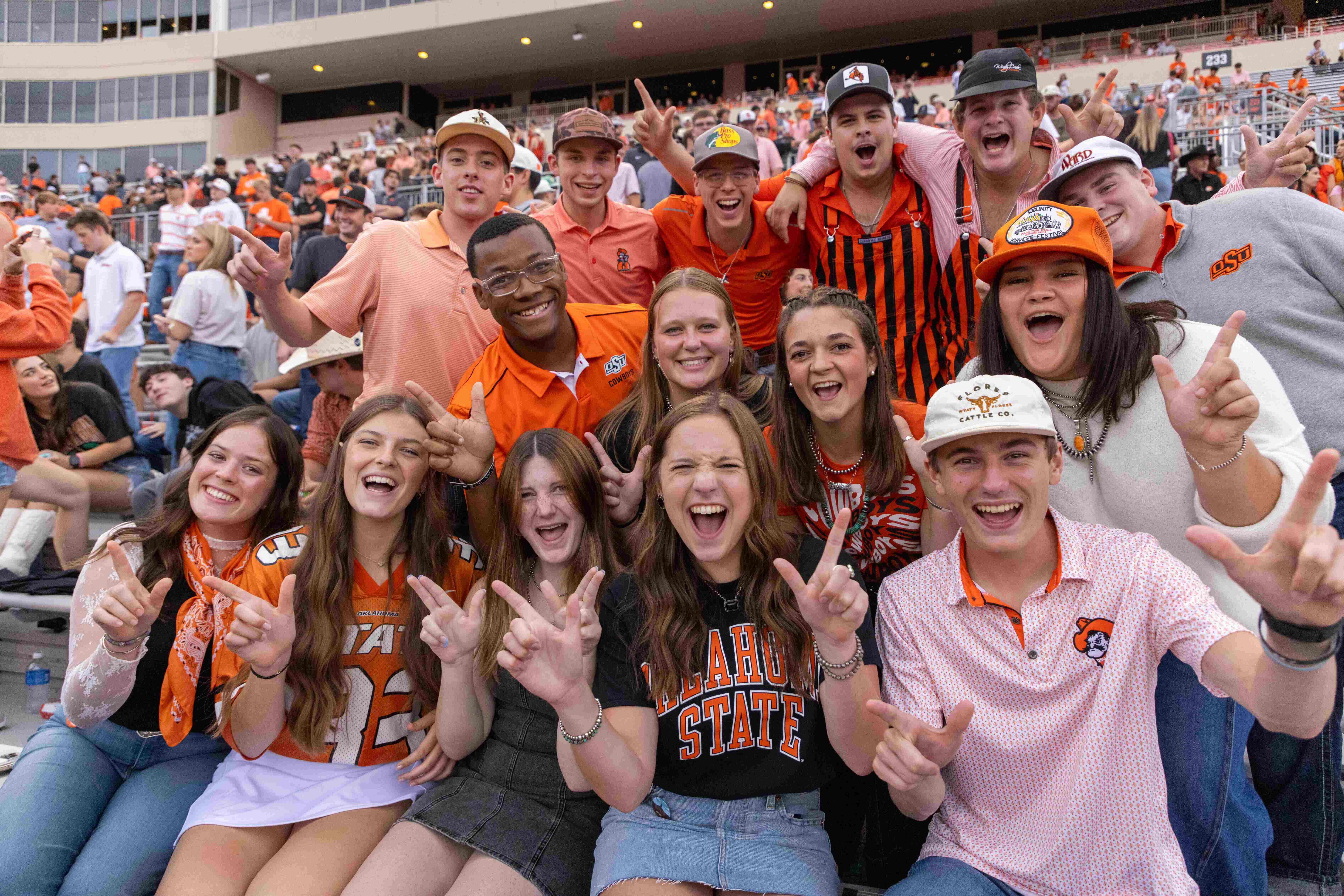 Cowboy Football fans in the stands Cowboy Football fans in the stands