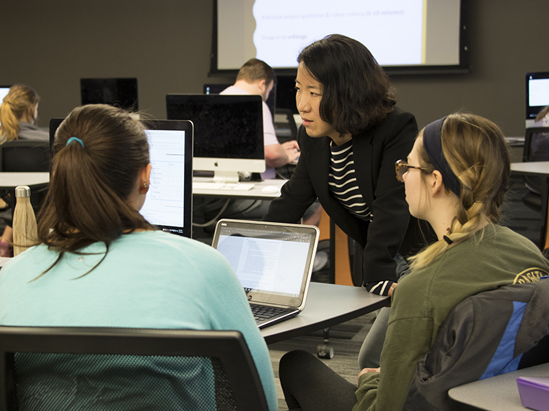 Professor and students in the classroom
