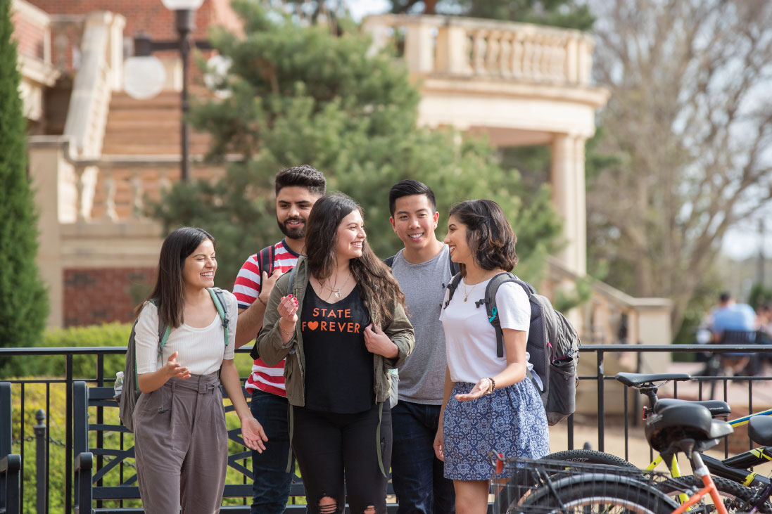 Students talking together