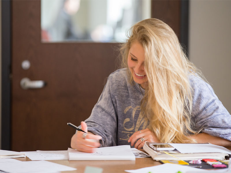 Student studying Design, Housing and Merchandising