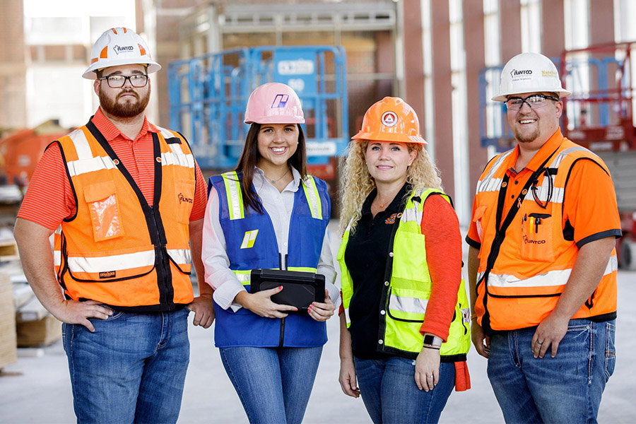 Construction Engineering Technology faculty and students