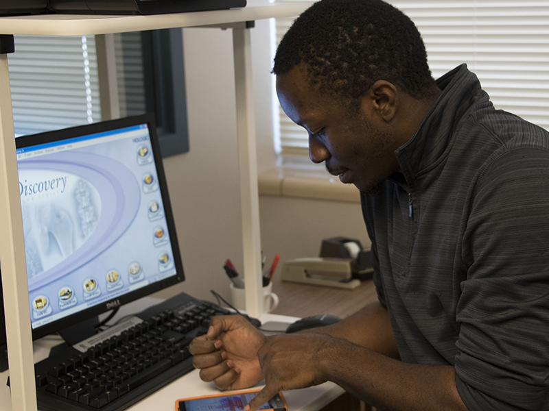 Student at the computer